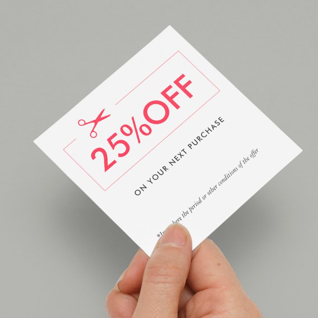 Simple typography business coupon discount card (Creator Uploaded)
