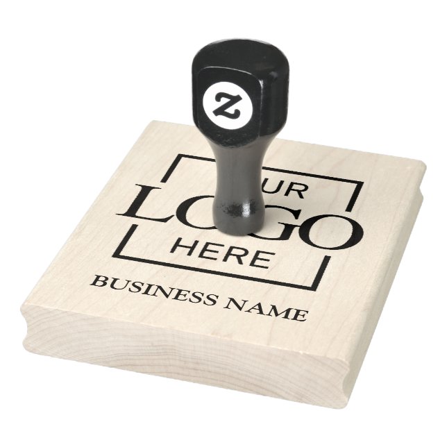 Simple Typography Custom Business Logo Branding Rubber Stamp (Stamp)