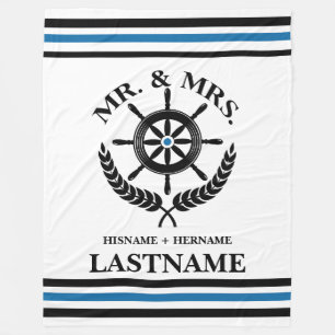 Simple Typography Family Name Fleece Blanket