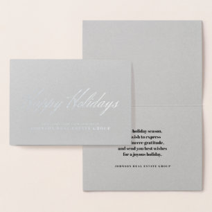 SImple Typography   Holiday Greetings Foil Card