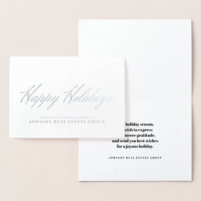 SImple Typography | Holiday Greetings Foil Card (Display)
