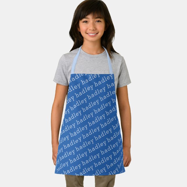 Simple Typography Kids Name Apron (Insitu)