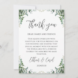 simple typography marriage thank you cards