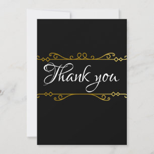 simple typography marriage thank you cards