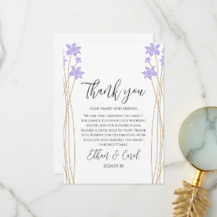 simple typography marriage thank you cards