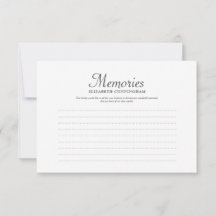Simple Typography Memories Custom Photo Memorial