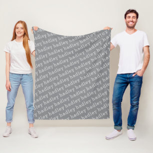 Simple Typography Name Fleece Blanket