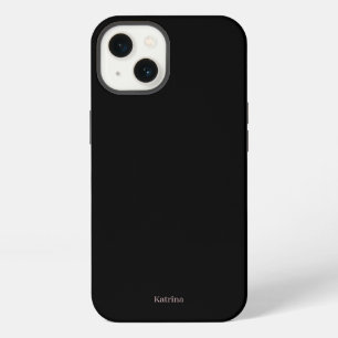 Simple Typography Personalised Name Black Pink iPhone 13 Case