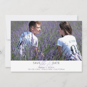 Simple Typography Photo Save the Date