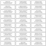 Simple Typography Wedding Guest Names Address<br><div class="desc">Composed of simple and contrasting sized sans serif typography. These elements are simple,  no-nonsense,  and modern. This has 30 stickers. 
 
 This is designed by White Paper Birch Co. exclusive for Zazzle.
 
 Available here:
 http://www.zazzle.com/store/whitepaperbirch</div>