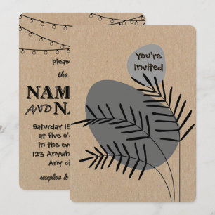 Simple Typography Wedding Invitation