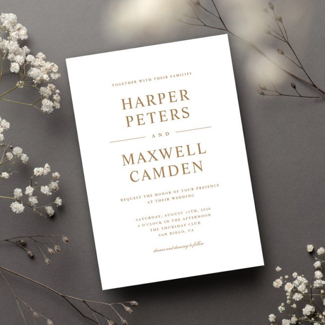 Simple Typography Wedding Invitation (Creator Uploaded)