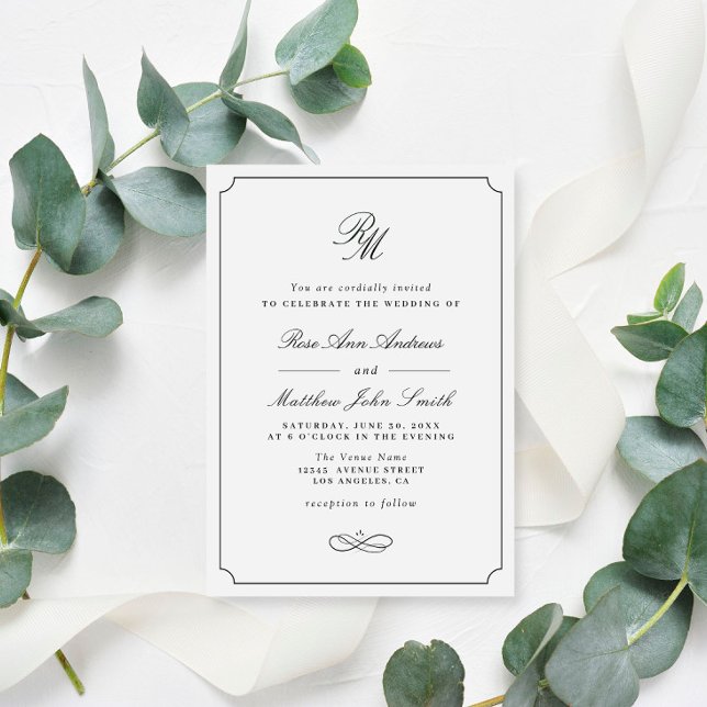 simple typography wedding invitation (Creator Uploaded)