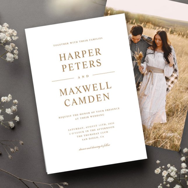 Simple Typography Wedding Invitation (Creator Uploaded)