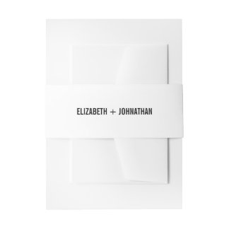 Simple Typography Wedding Invitation Belly Band