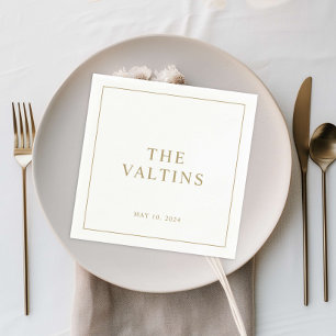 Simple Typography Wedding Napkins
