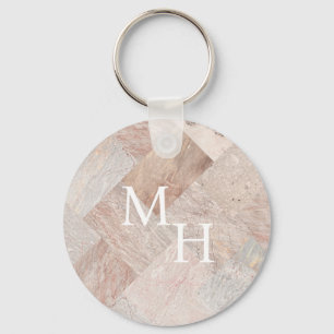 Simple Understated Marble  Key Ring