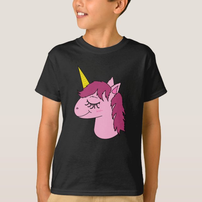Simple Unicorn Face Kids Shirt (Front)