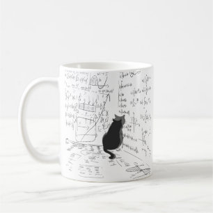 Simple Unique Cat Mathematical Science White Clean Coffee Mug