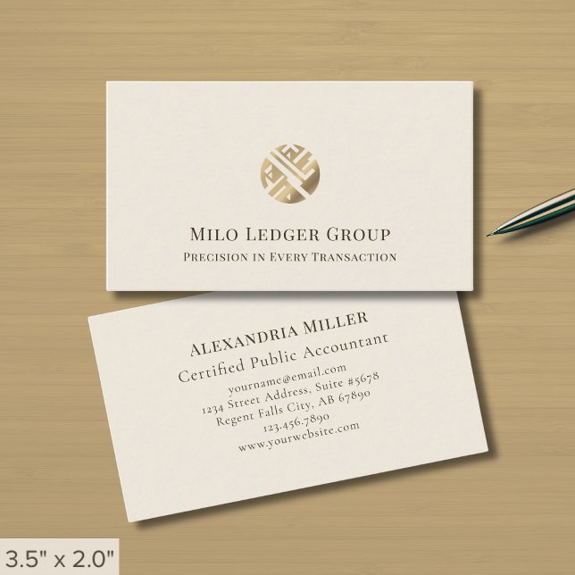 Simple Upscale Logo Business Card (Creator Uploaded)