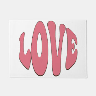 Simple, urban, modern, cool design Love Doormat