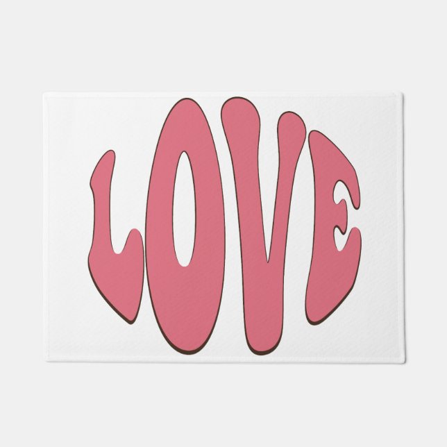 Simple, urban, modern, cool design Love Doormat (Front)