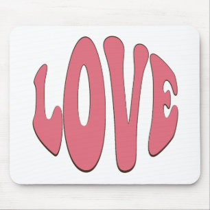 Simple, urban, modern, cool design Love Mouse Pad