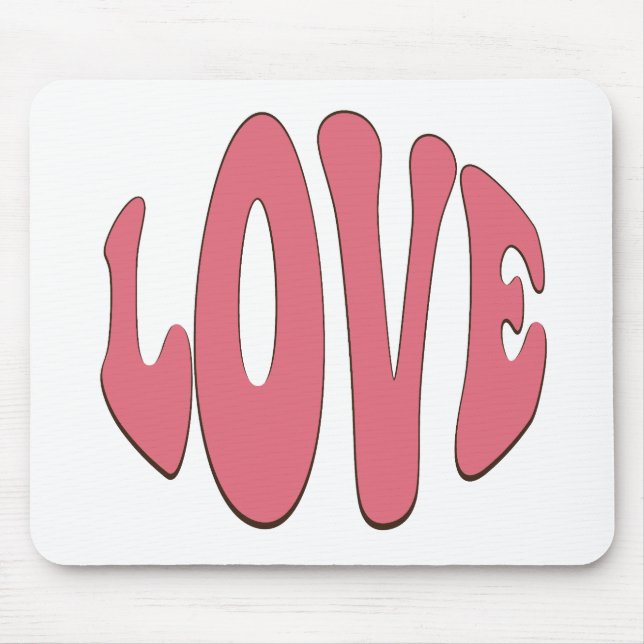 Simple, urban, modern, cool design Love Mouse Pad (Front)