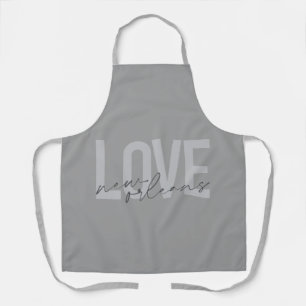 Simple, urban, modern cool design Love New Orleans Apron