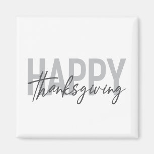 Simple, urban, trendy, modern Happy Thanksgiving Magnet