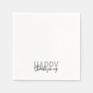 Simple, urban, trendy, modern Happy Thanksgiving Napkin