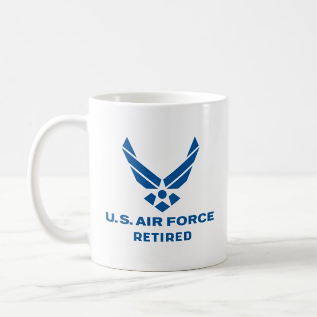 Simple US Air Force Retired Coffee Mug (Left)