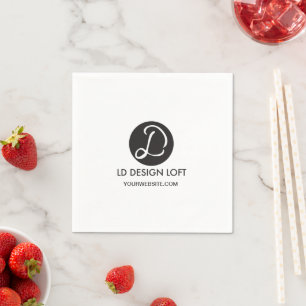Simple Use Your logo and website Napkins