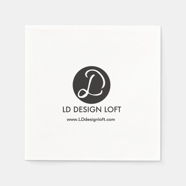 Simple Use Your logo here and website Napkin (Front)