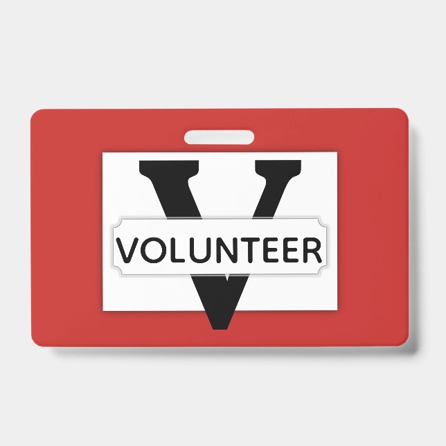 Simple V - Volunteer ID Badge (Front)