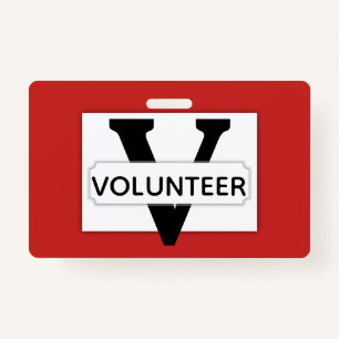 Simple V - Volunteer ID Badge