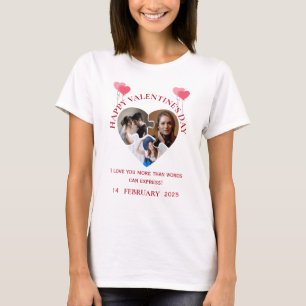 Simple Valentine Day Photos in Love T-Shirt