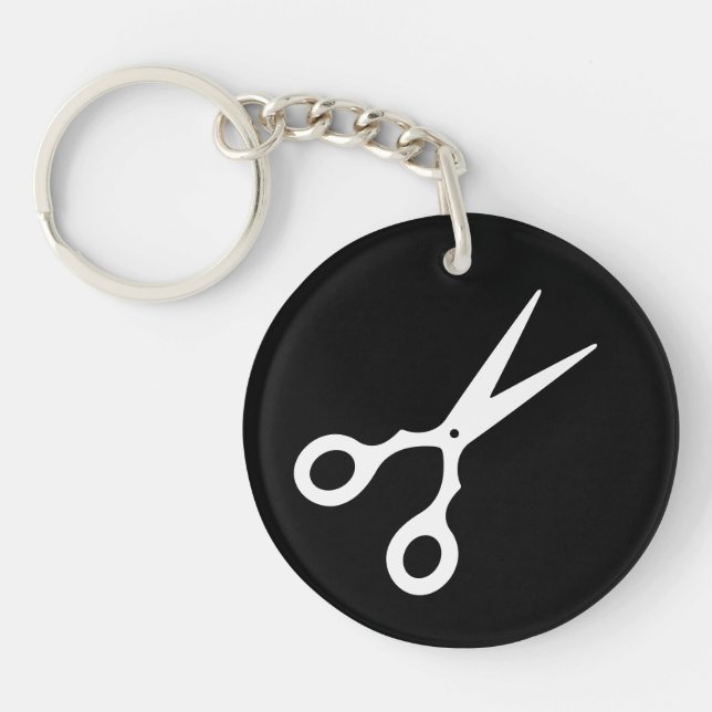 Simple Vector Scissors (Pick Your Own Colour) Key Ring (Front)