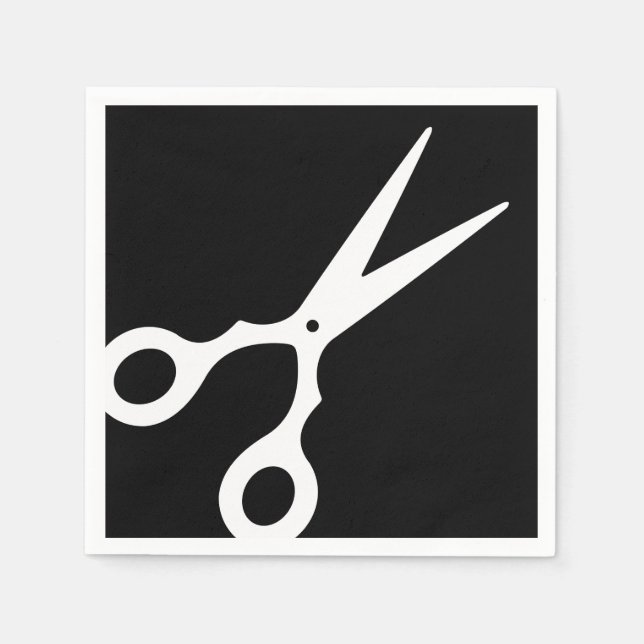 Simple Vector Scissors (Pick Your Own Colour) Napkin (Front)