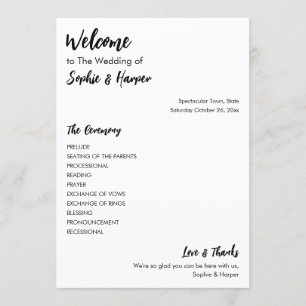 Simple Versatile Modern Casual Black & White Program