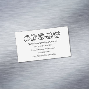 Simple Veterinarian Business Cards New