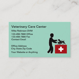 Simple Veterinary Pet Doctor Business Cards