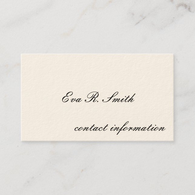 Simple Victorian Calling Cards (Front)