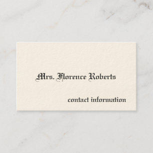 Simple Victorian Calling Cards