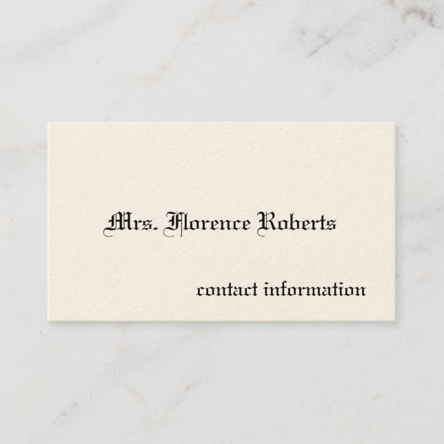 Simple Victorian Calling Cards (Front)