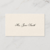 Simple Victorian Calling Cards