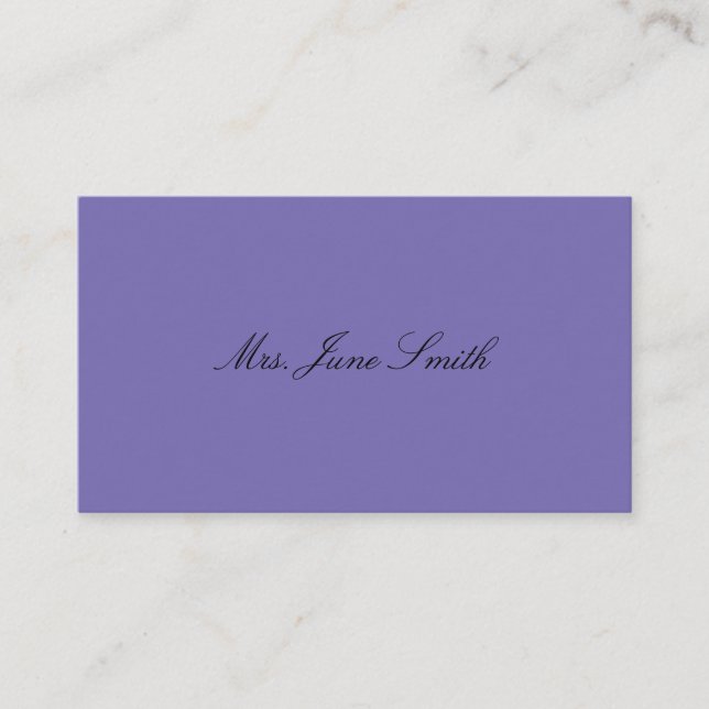 Simple Victorian Calling Cards Purple (Front)