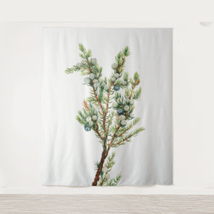 Simple Vintage Botanical Mountain Juniper Tapestry