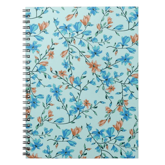 Simple Vintage: Floral Fabric Pattern Notebook (Front)