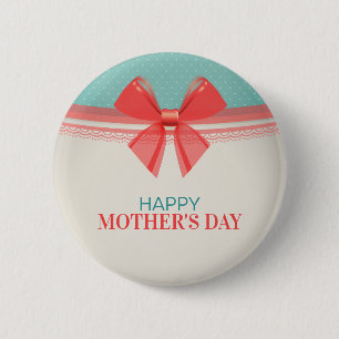 Simple Vintage Happy Mother's Day Pin Button